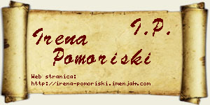 Irena Pomoriški vizit kartica